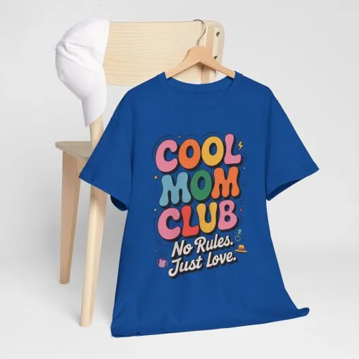 Cool Mom Club Tee, Fun Cotton T-Shirt for Moms, Mothers Day Gift, Parenting Humor Apparel, Fun Mom Shirt, No Rules Just Love Retro Style - Image 22
