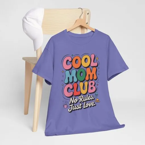 Cool Mom Club Tee, Fun Cotton T-Shirt for Moms, Mothers Day Gift, Parenting Humor Apparel, Fun Mom Shirt, No Rules Just Love Retro Style - Image 25