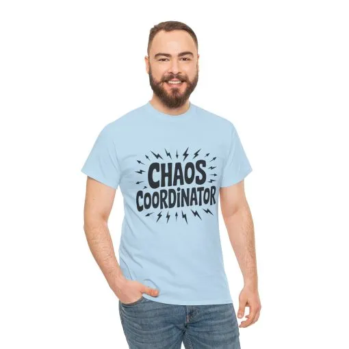 Chaos Coordinator Unisex Heavy Cotton Tee, Funny Graphic T-Shirt, Gift for Moms, Mom Life Graphic Tee, Mother's Day T-Shirt - Image 2