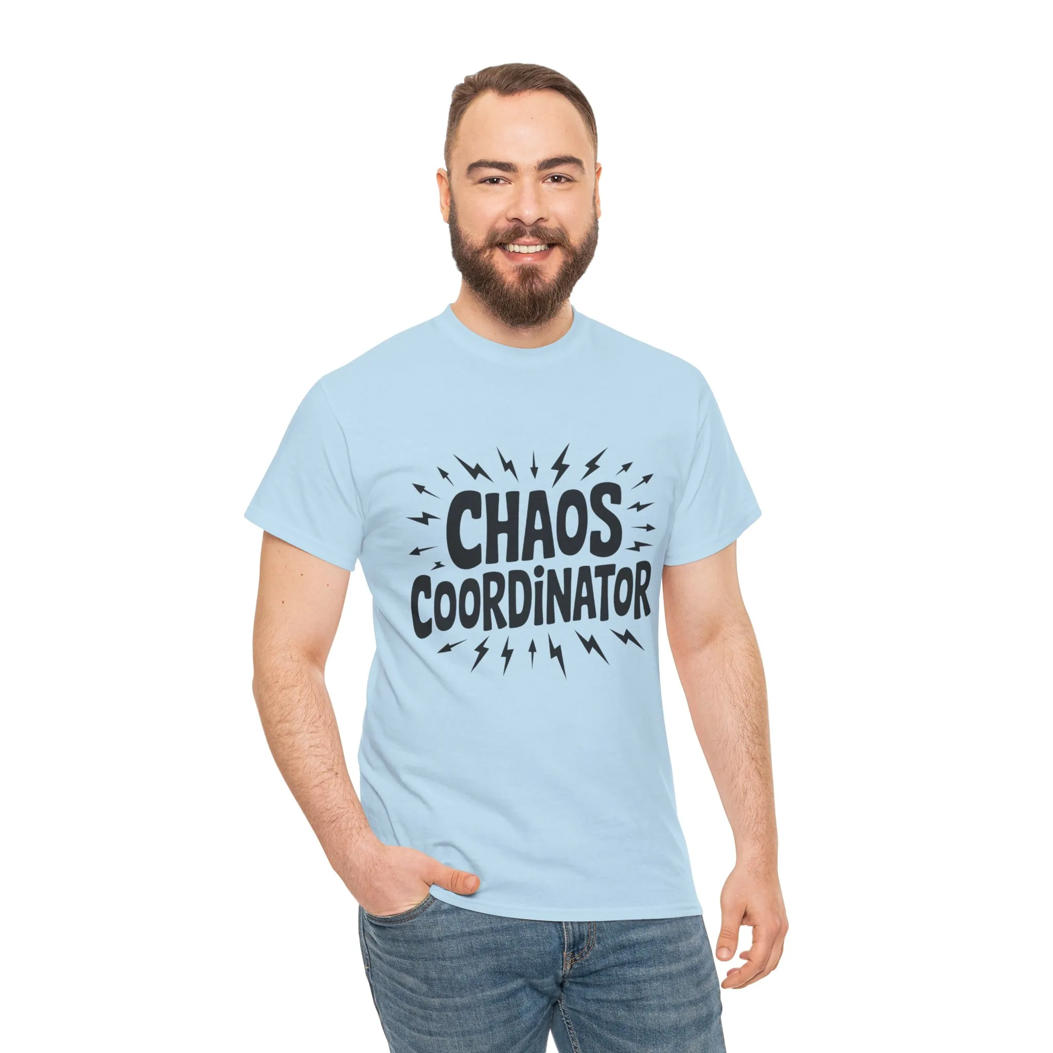 Chaos Coordinator Unisex Heavy Cotton Tee, Funny Graphic T-Shirt, Gift for Moms, Mom Life Graphic Tee, Mother's Day T-Shirt - Image 2