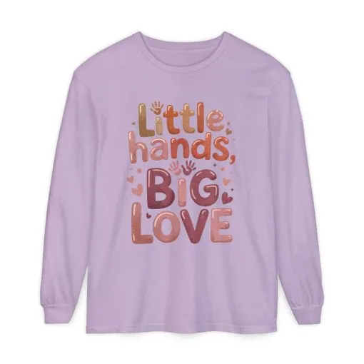 Little Hands, Big Love Long Sleeve T-Shirt, Perfect for Moms Gifts, Cute Mom Long Sleeve T-Shirt, Baby Showers Gift, mother's day Gift - Image 26