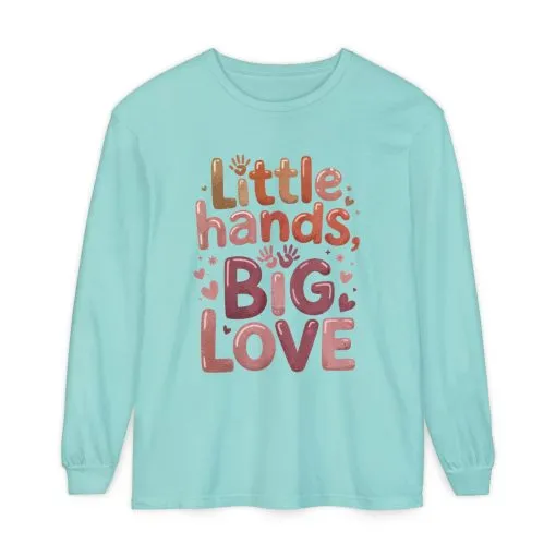 Little Hands, Big Love Long Sleeve T-Shirt, Perfect for Moms Gifts, Cute Mom Long Sleeve T-Shirt, Baby Showers Gift, mother's day Gift - Image 14