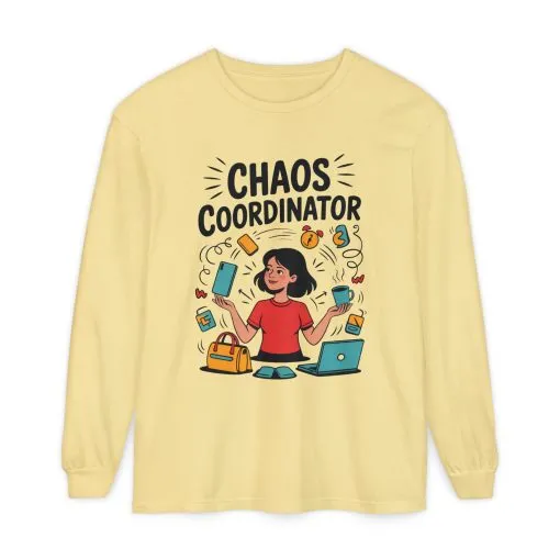 Chaos Coordinator Women's Long Sleeve, Mom Life Graphic Long Sleeve, Gift for Busy Moms, Multitasking Mom Gift, Cute Mother's Day Gift - Image 25