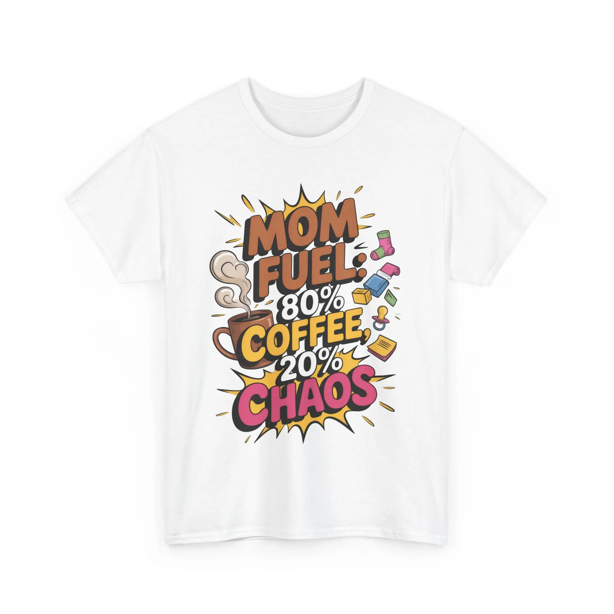 Funny Mom Fuel Coffee Tee, Gifts for Moms, Mother's Day Gift, Coffee Lover Shirt, T-Shirt for Coffee Loving Moms, Tired Mom Life Tee