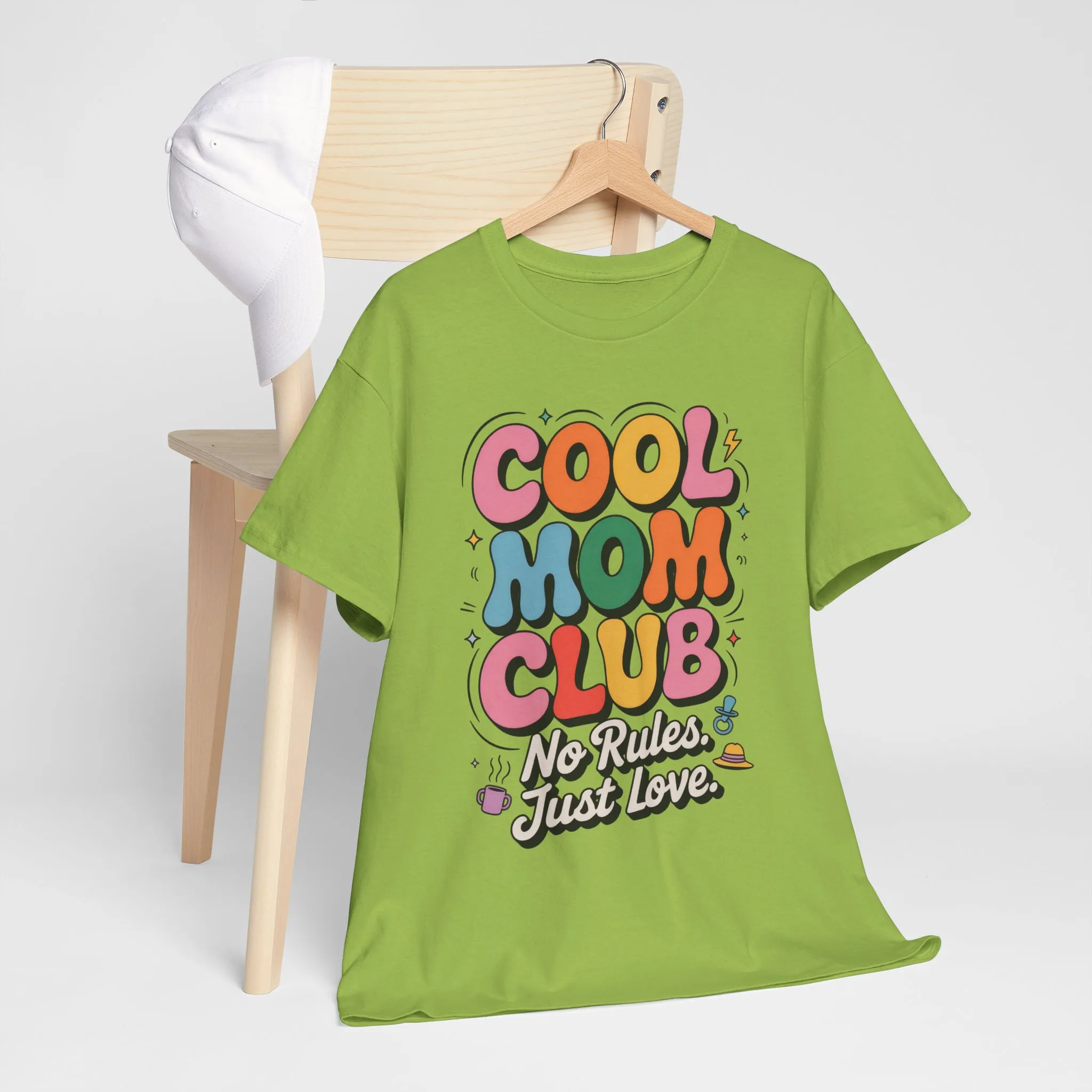 Cool Mom Club Tee, Fun Cotton T-Shirt for Moms, Mothers Day Gift, Parenting Humor Apparel, Fun Mom Shirt, No Rules Just Love Retro Style - Image 13