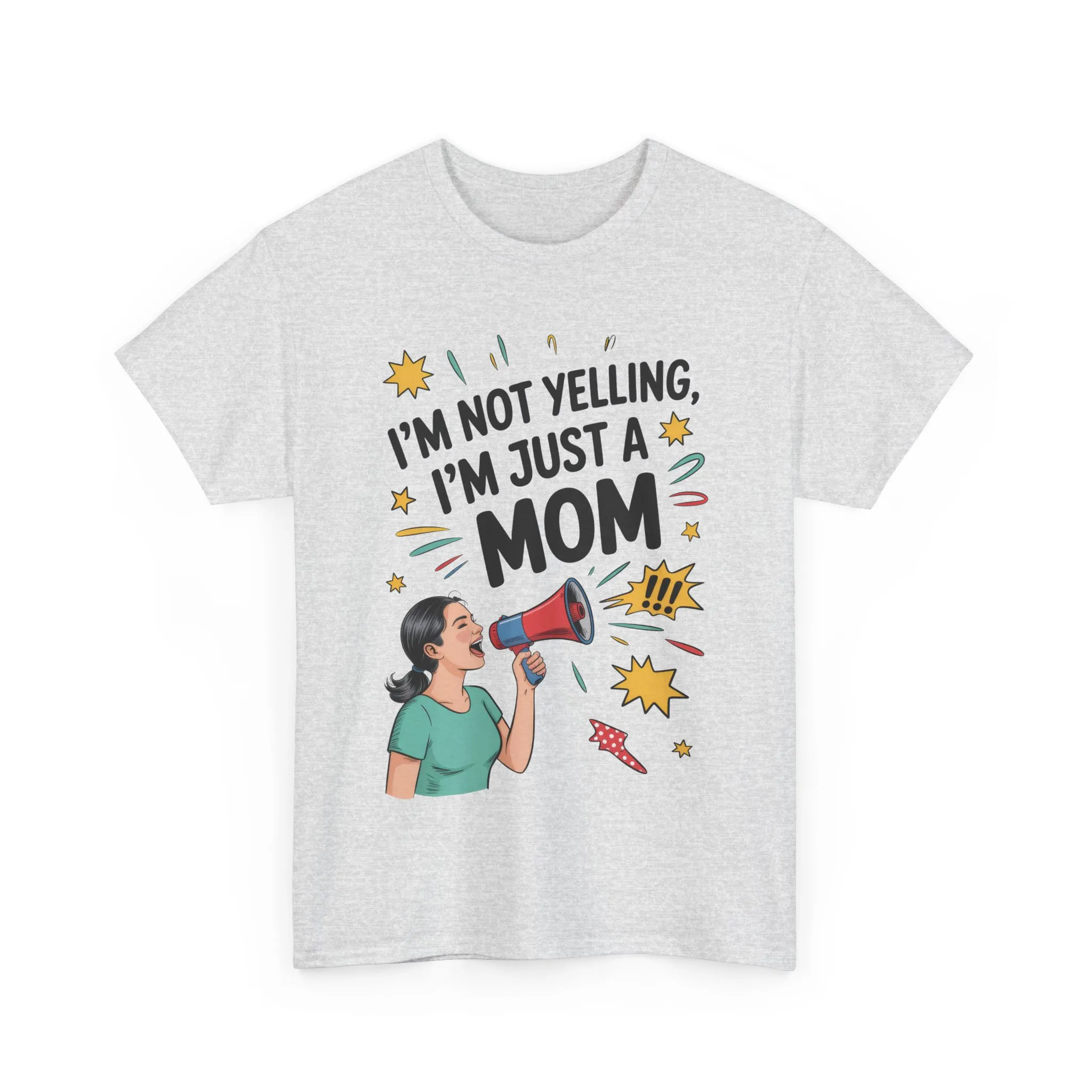 Funny Mom Shirt, I'm Not Yelling I'm Just a Mom, Mother's Day Gift, Loud Mom Life T-Shirt, Mother's Day Apparel, Family Humor Shirt - Image 2