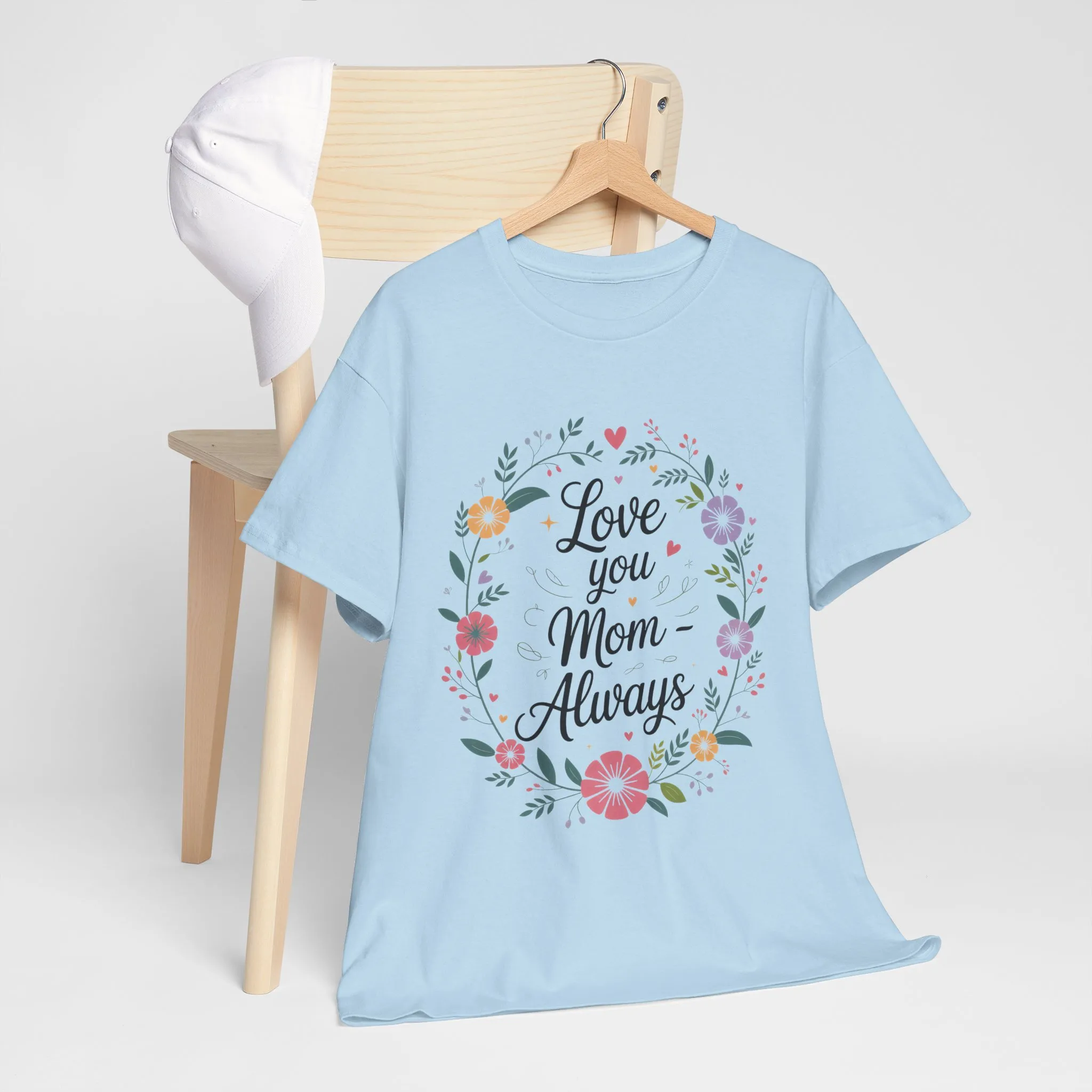 Love You Mom Always Shirt, Floral Mother's Day Tee, Sentimental Gift for Mom, Unisex Comfort Fit Cotton T-Shirt, Gift for Mother's Day - Image 13