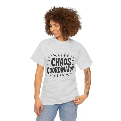 Chaos Coordinator Unisex Heavy Cotton Tee, Funny Graphic T-Shirt, Gift for Moms, Mom Life Graphic Tee, Mother's Day T-Shirt - Image 10