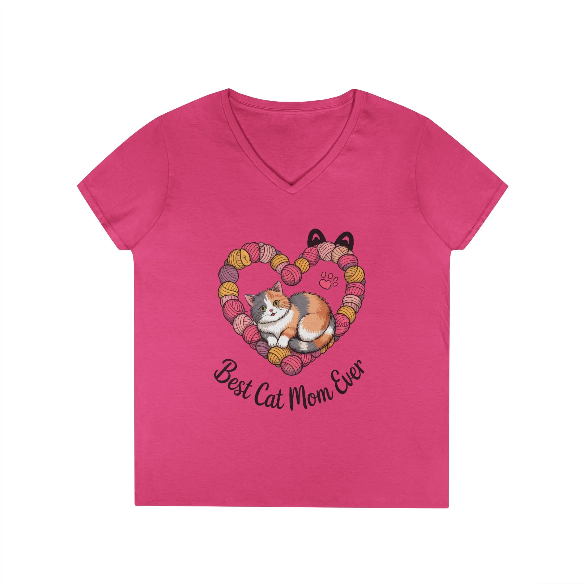 Best Cat Mom V-Neck T-Shirt, Gifts for Cat Lovers, Pet Mom Tee, Cute Cat Shirt, Animal Lover Apparel, Mother's Day Gift - Image 13