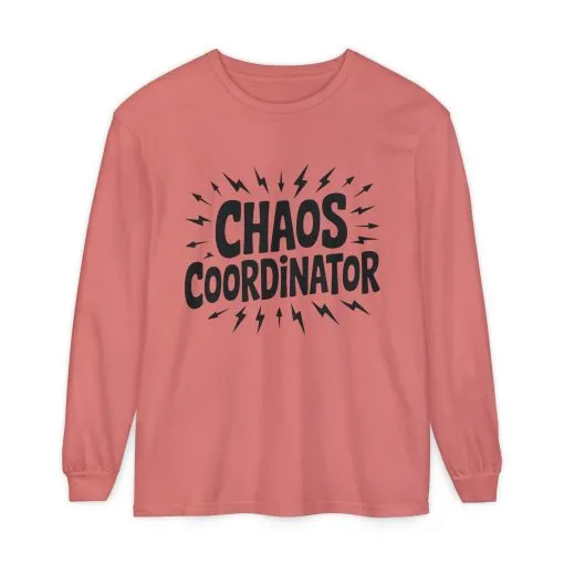 Chaos Coordinator Shirt Unisex Long Sleeve Tee, Funny Mom Life Gift, Mothers Day Shirt, Gifts for Team Leaders, Humor Apparel - Image 42