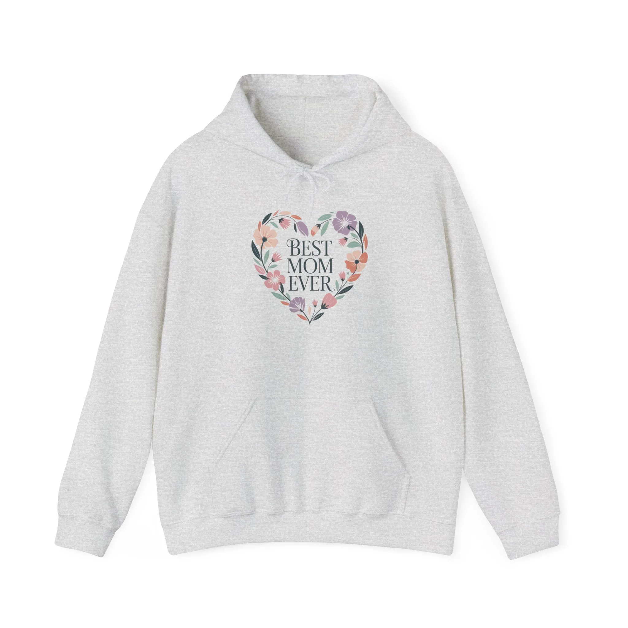 Floral Heart Mom Hoodie - Best Mom Ever Sweatshirt for Mother's Day, Gift for Mom, Cozy Sweatshirt for Women, Everyday Wear, New Mom Gift - Image 7