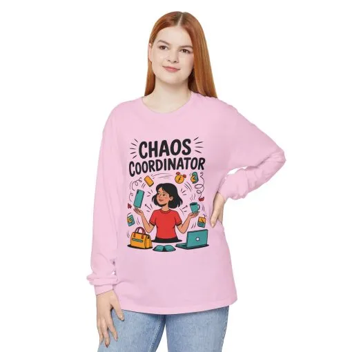 Chaos Coordinator Women's Long Sleeve, Mom Life Graphic Long Sleeve, Gift for Busy Moms, Multitasking Mom Gift, Cute Mother's Day Gift - Image 16