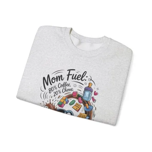 Mom Fuel Unisex Crewneck Sweatshirt, Perfect for Coffee Lovers, Gifts for Moms, Cozy Casual Wear, Funny Graphic Sweatshirt, Mother's Day - Image 10