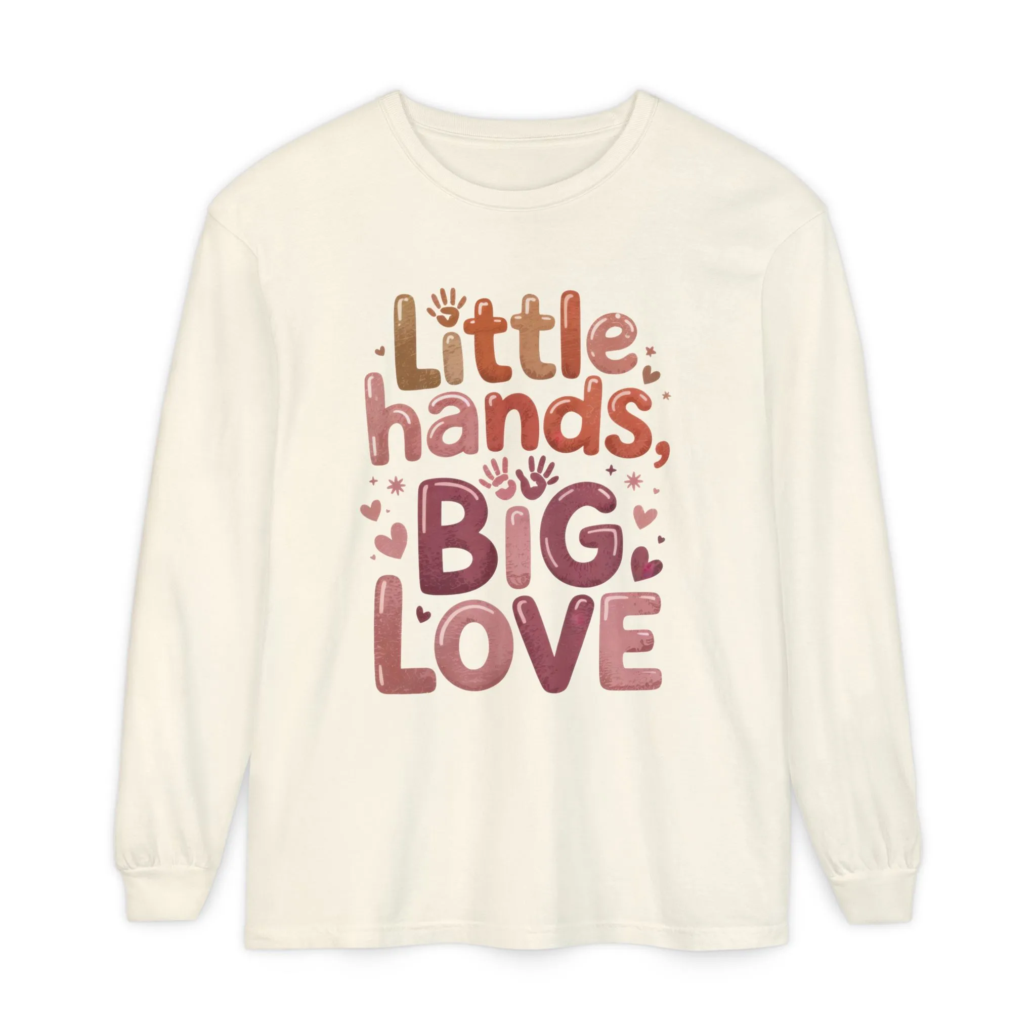 Little Hands, Big Love Long Sleeve T-Shirt, Perfect for Moms Gifts, Cute Mom Long Sleeve T-Shirt, Baby Showers Gift, mother's day Gift - Image 8