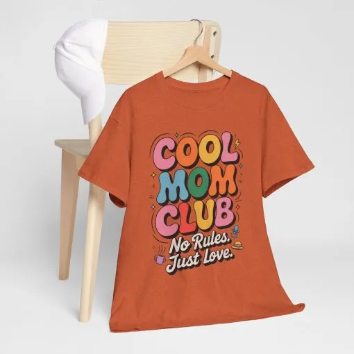Cool Mom Club Tee, Fun Cotton T-Shirt for Moms, Mothers Day Gift, Parenting Humor Apparel, Fun Mom Shirt, No Rules Just Love Retro Style - Image 7