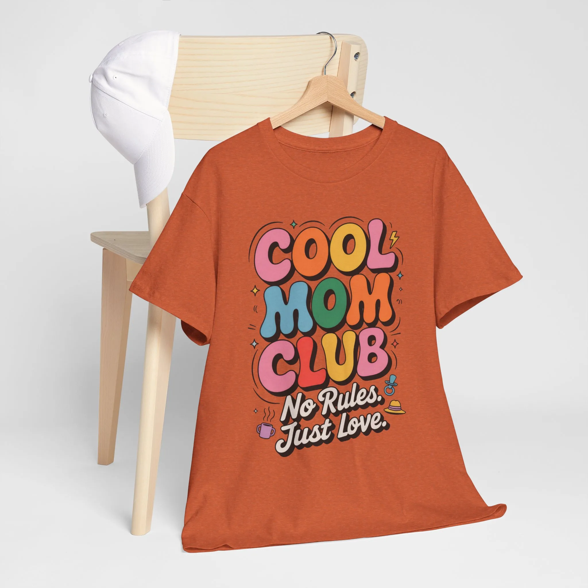 Cool Mom Club Tee, Fun Cotton T-Shirt for Moms, Mothers Day Gift, Parenting Humor Apparel, Fun Mom Shirt, No Rules Just Love Retro Style - Image 7