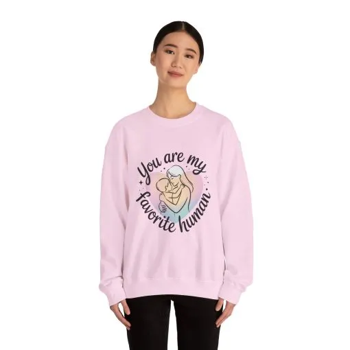 You Are My Favorite Human Mom Sweatshirt, Cute Pastel Heavy Blend Crewneck for Mothers Day, Cozy Gift for Moms, Mothers Day Gift - Image 23
