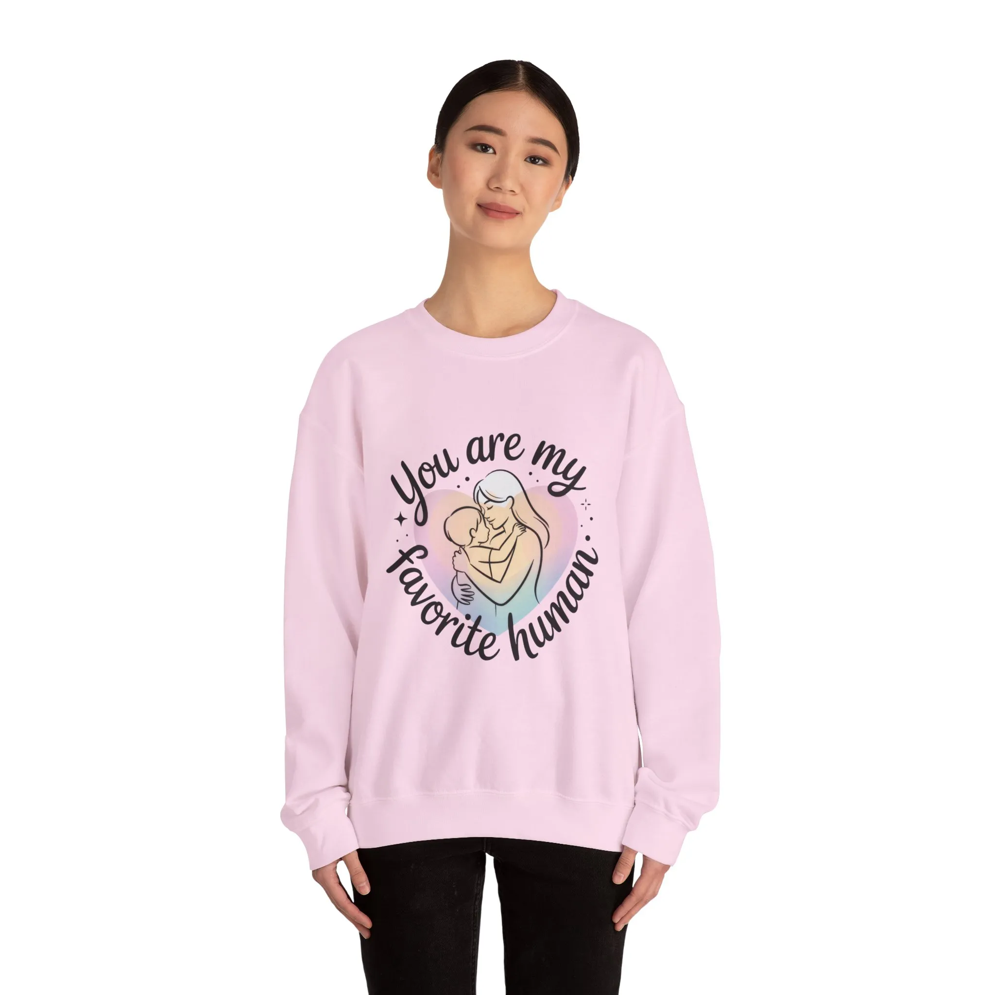 You Are My Favorite Human Mom Sweatshirt, Cute Pastel Heavy Blend Crewneck for Mothers Day, Cozy Gift for Moms, Mothers Day Gift - Image 23