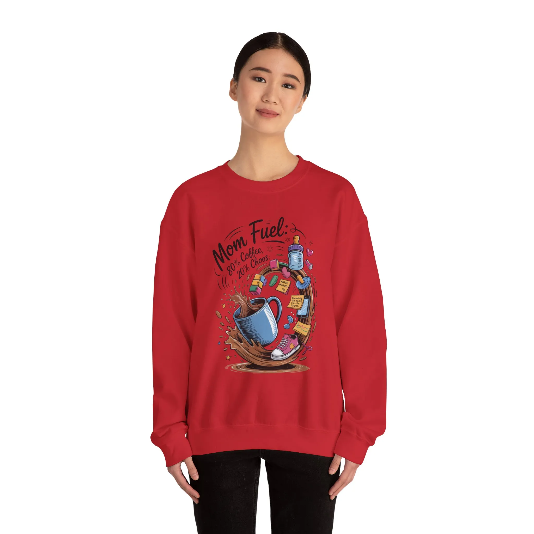 Mom Fuel Unisex Crewneck Sweatshirt, Perfect for Coffee Lovers, Gifts for Moms, Cozy Casual Wear, Funny Graphic Sweatshirt, Mother's Day - Image 50