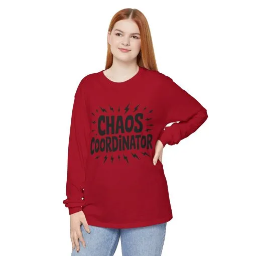 Chaos Coordinator Shirt Unisex Long Sleeve Tee, Funny Mom Life Gift, Mothers Day Shirt, Gifts for Team Leaders, Humor Apparel - Image 27