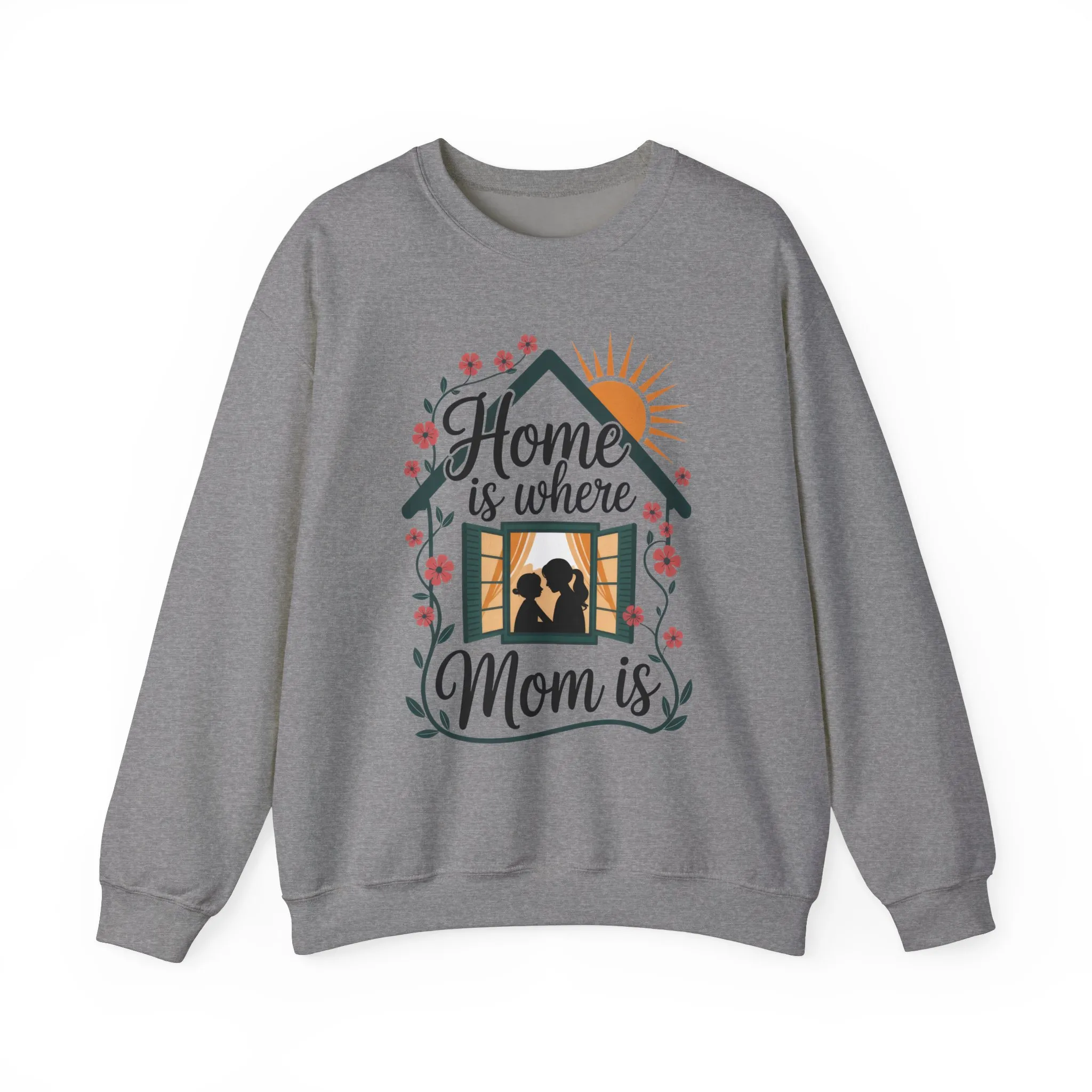 Home Is Where Mom Is Sweatshirt, Mother's Day Cotton Sweatshirt, Cute Family Gift for Mom, Sentimental Mom Gift, mother's day Gift - Image 13