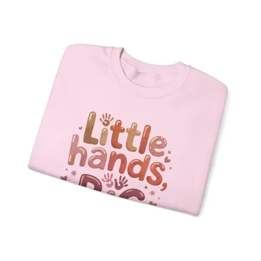 Little Hands, Big Love Crewneck Sweatshirt, Perfect for Moms Gifts, Family Events, Baby Showers, Everyday Wear, Cute Tee, mother's day Gift - Image 34