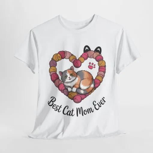Best Cat Mom Ever T-Shirt, Cat Lover Gift, Pet Mom Shirt, Funny Animal Apparel, Cute Gift for Cat Moms, Gift for Cat Lovers, Kitty Mom Shirt - Image 4