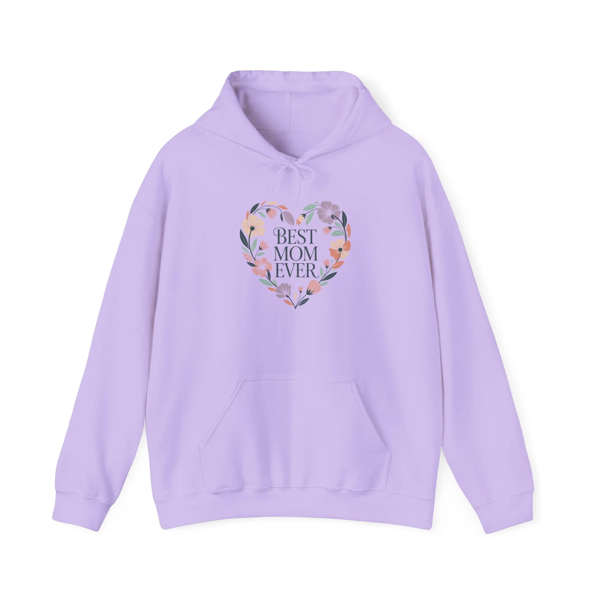 Floral Heart Mom Hoodie - Best Mom Ever Sweatshirt for Mother's Day, Gift for Mom, Cozy Sweatshirt for Women, Everyday Wear, New Mom Gift - Image 2