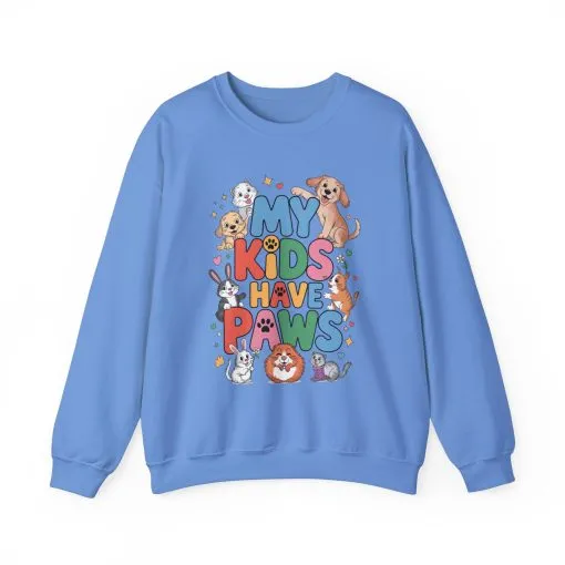 My Kids Have Paws Sweatshirt, Pet Lover Gift, Cute Animal Shirt, Cute Pet Mom Tee, Animal Parent T-Shirt, Gift for Animal Lovers - Image 17