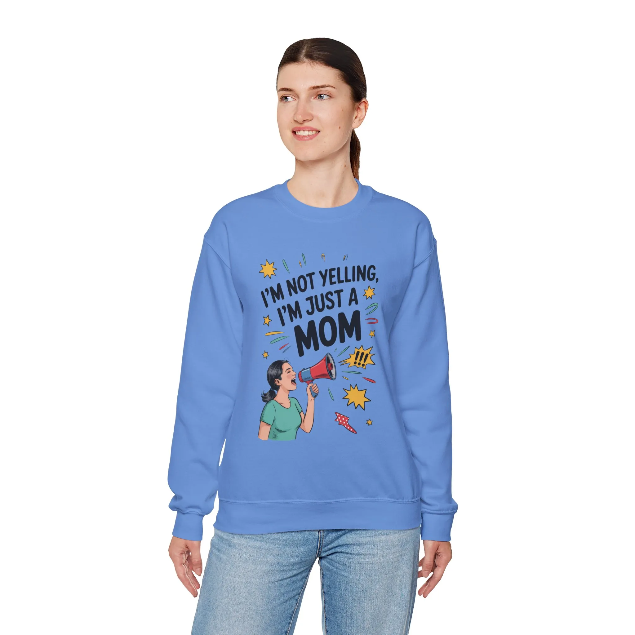 Funny Mom Sweatshirt, I'm Not Yelling I'm Just a Mom, Mother's Day Gift, Loud Mom Life Sweatshirt, Mother's Day Apparel, Family Humor Shirt - Image 21