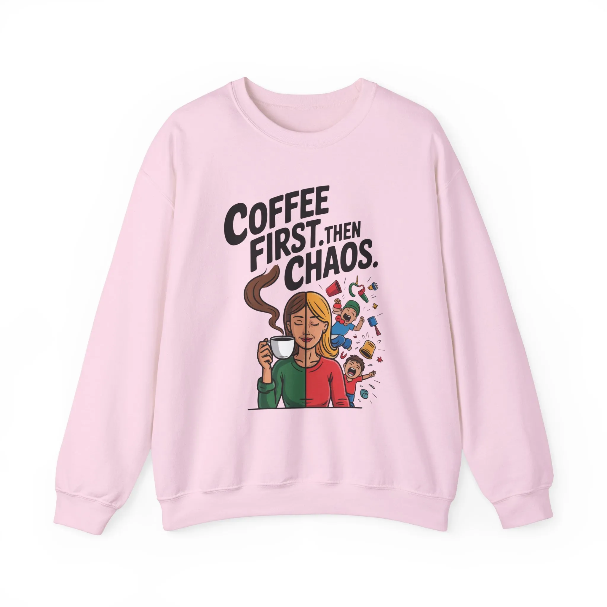 Coffee First Then Chaos Sweatshirt, Ideal Gift for Moms, Fun Casual Wear, Funny Mom Life Sweatshirt, Mother's Day Gift - Image 22