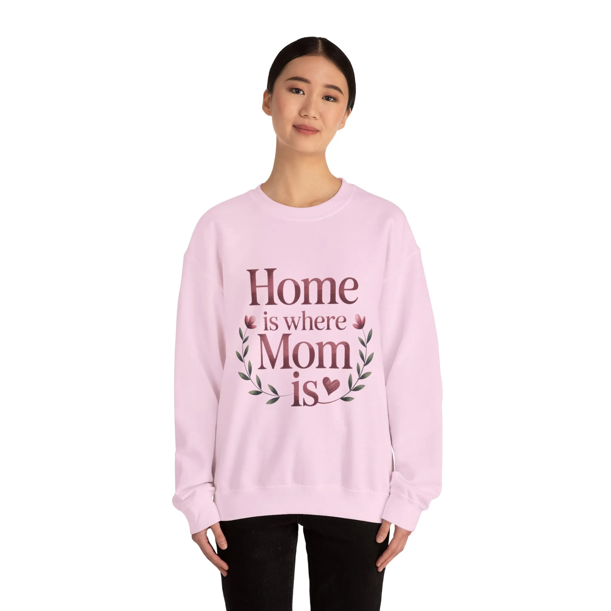 Home is Where Mom Is Sweatshirt, Cozy Crewneck for Moms, Gift for Mother's Day, Perfect for Home Comfort, Sentimental Mom Quote Shirt - Image 27