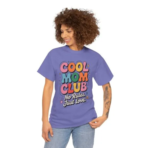 Cool Mom Club Tee, Fun Cotton T-Shirt for Moms, Mothers Day Gift, Parenting Humor Apparel, Fun Mom Shirt, No Rules Just Love Retro Style - Image 26