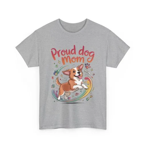 Proud Dog Mom Tee, Cute Pet Lover Shirt, Animal Lover Gift, Dog Mom T-Shirt, Funny Dog Apparel, Gift for Pet Owners, T-Shirt for Pet Moms - Image 7