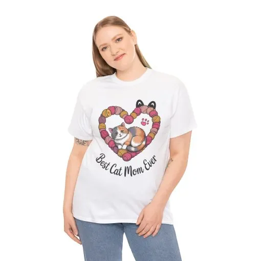 Best Cat Mom Ever T-Shirt, Cat Lover Gift, Pet Mom Shirt, Funny Animal Apparel, Cute Gift for Cat Moms, Gift for Cat Lovers, Kitty Mom Shirt - Image 5