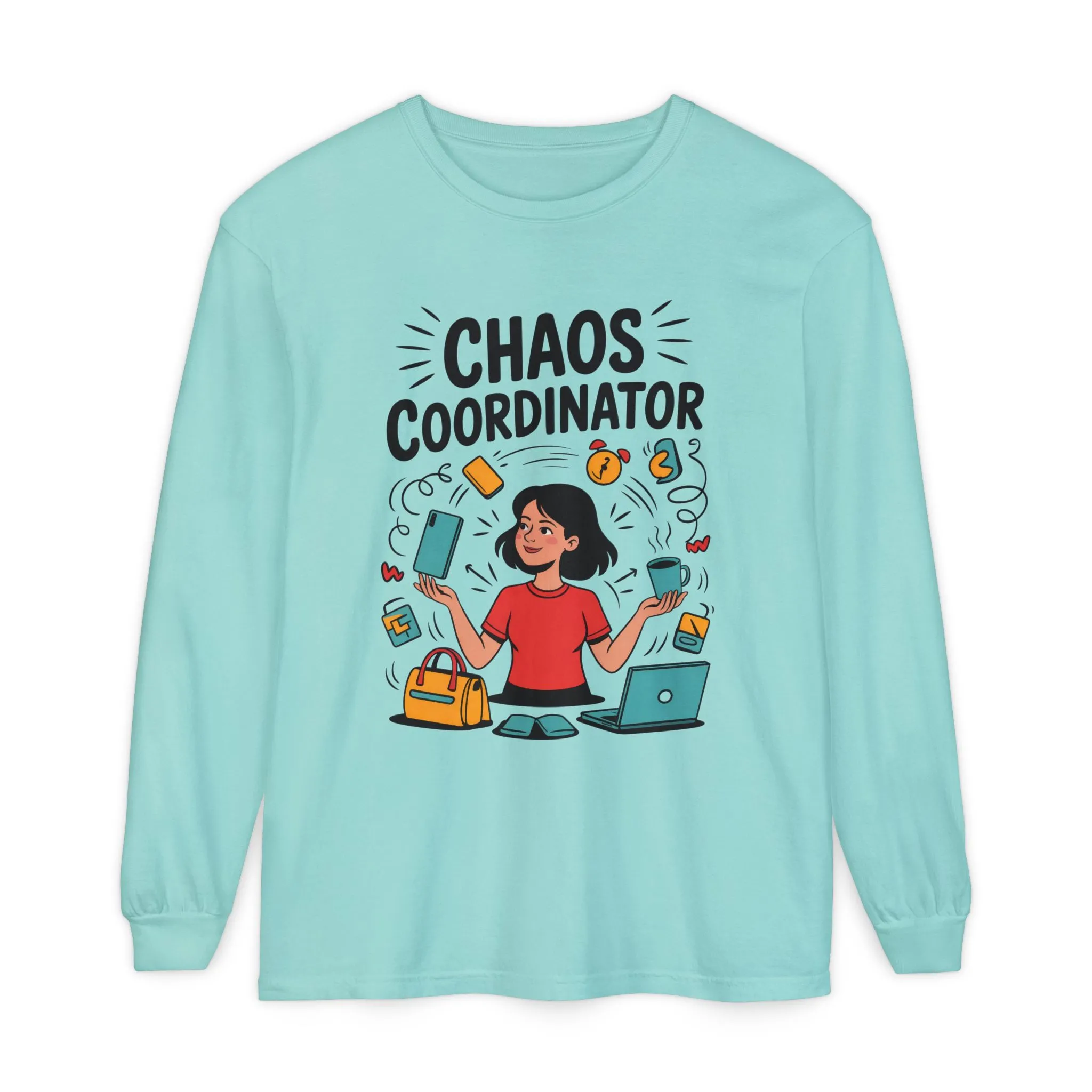 Chaos Coordinator Women's Long Sleeve, Mom Life Graphic Long Sleeve, Gift for Busy Moms, Multitasking Mom Gift, Cute Mother's Day Gift - Image 31