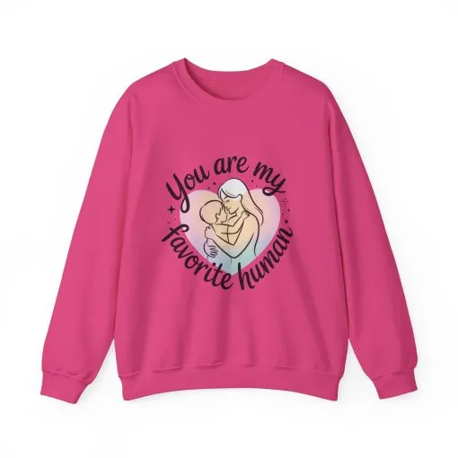 You Are My Favorite Human Mom Sweatshirt, Cute Pastel Heavy Blend Crewneck for Mothers Day, Cozy Gift for Moms, Mothers Day Gift - Image 25