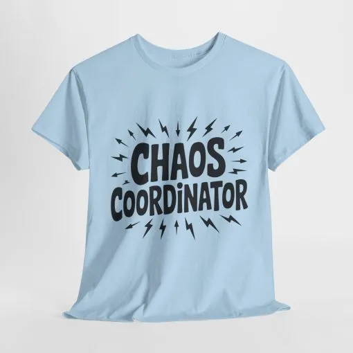 Chaos Coordinator Unisex Heavy Cotton Tee, Funny Graphic T-Shirt, Gift for Moms, Mom Life Graphic Tee, Mother's Day T-Shirt