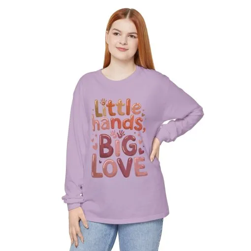 Little Hands, Big Love Long Sleeve T-Shirt, Perfect for Moms Gifts, Cute Mom Long Sleeve T-Shirt, Baby Showers Gift, mother's day Gift - Image 25
