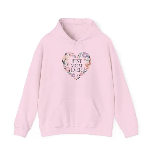 Floral Heart Mom Hoodie - Best Mom Ever Sweatshirt for Mother's Day, Gift for Mom, Cozy Sweatshirt for Women, Everyday Wear, New Mom Gift - Image 16