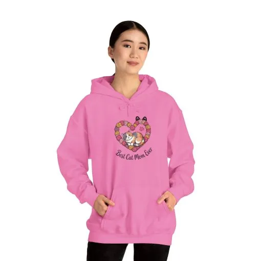 Best Cat Mom Ever Hoodie, Cozy Sweatshirt for Cat Lovers, Gift for Cat Moms, Feline Themed Apparel, Pet Lover Hoodie, Mother's Day Gift - Image 23