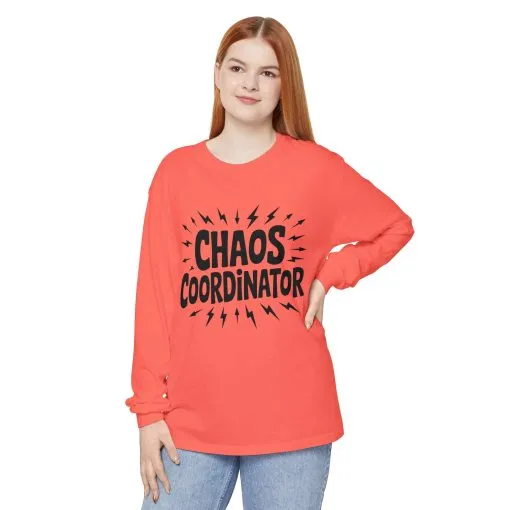Chaos Coordinator Shirt Unisex Long Sleeve Tee, Funny Mom Life Gift, Mothers Day Shirt, Gifts for Team Leaders, Humor Apparel - Image 32