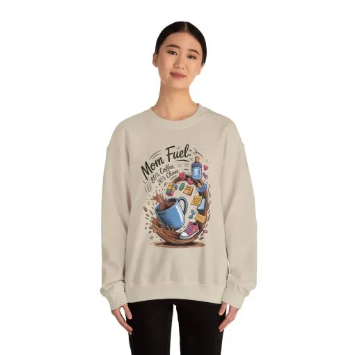 Mom Fuel Unisex Crewneck Sweatshirt, Perfect for Coffee Lovers, Gifts for Moms, Cozy Casual Wear, Funny Graphic Sweatshirt, Mother's Day - Image 15