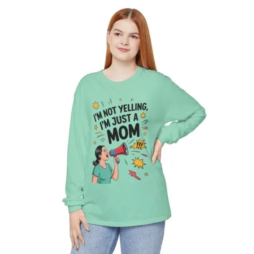 Funny Mom Long Sleeve T-Shirt, I'm Not Yelling I'm Just a Mom, Mother's Day Gift, Loud Mom Life Tank Top, Mother's Day Apparel - Image 30