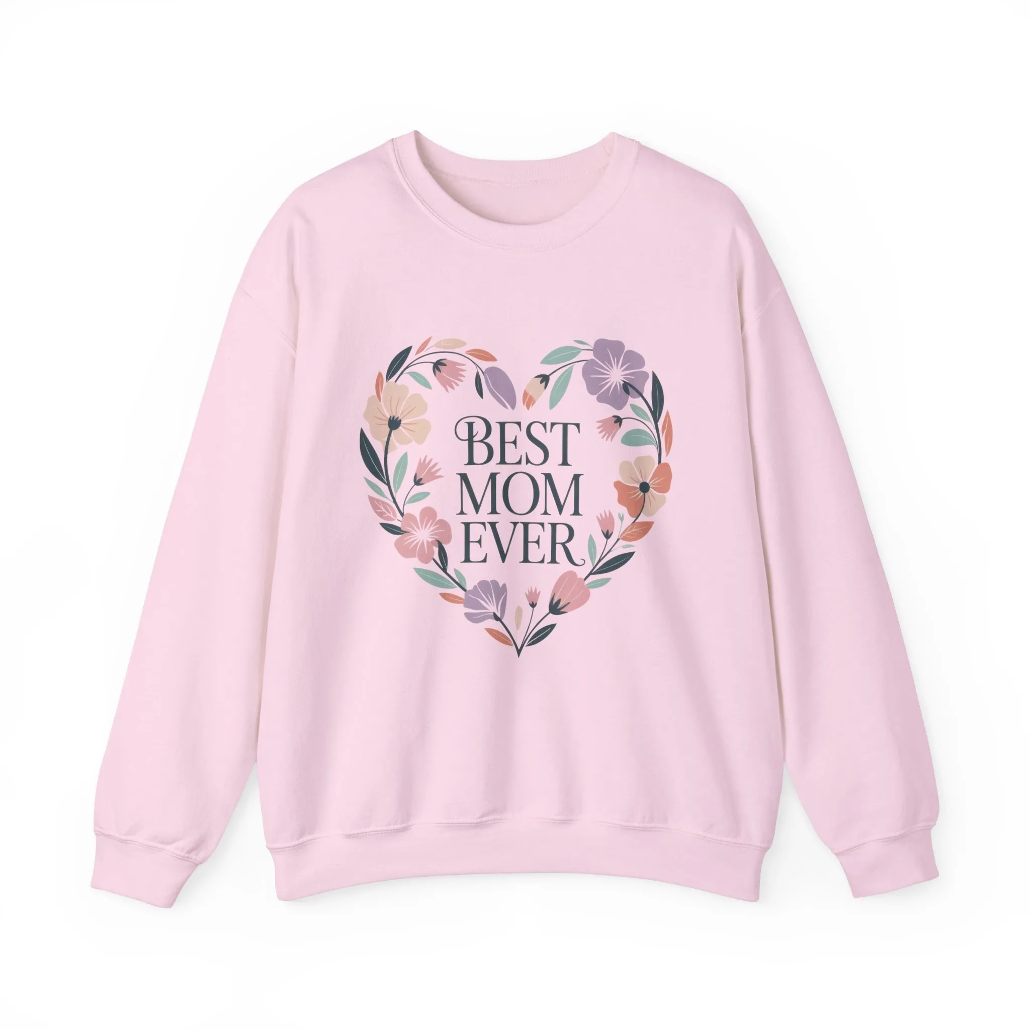 Best Mom Ever Sweatshirt - Perfect Gift for Mother's Day, Cozy Crewneck, Floral Design, Women's Gift, New Mom Gift - Image 13