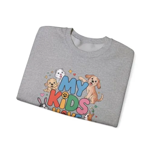 My Kids Have Paws Sweatshirt, Pet Lover Gift, Cute Animal Shirt, Cute Pet Mom Tee, Animal Parent T-Shirt, Gift for Animal Lovers - Image 6