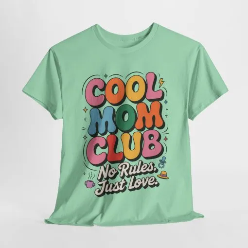 Cool Mom Club Tee, Fun Cotton T-Shirt for Moms, Mothers Day Gift, Parenting Humor Apparel, Fun Mom Shirt, No Rules Just Love Retro Style - Image 16