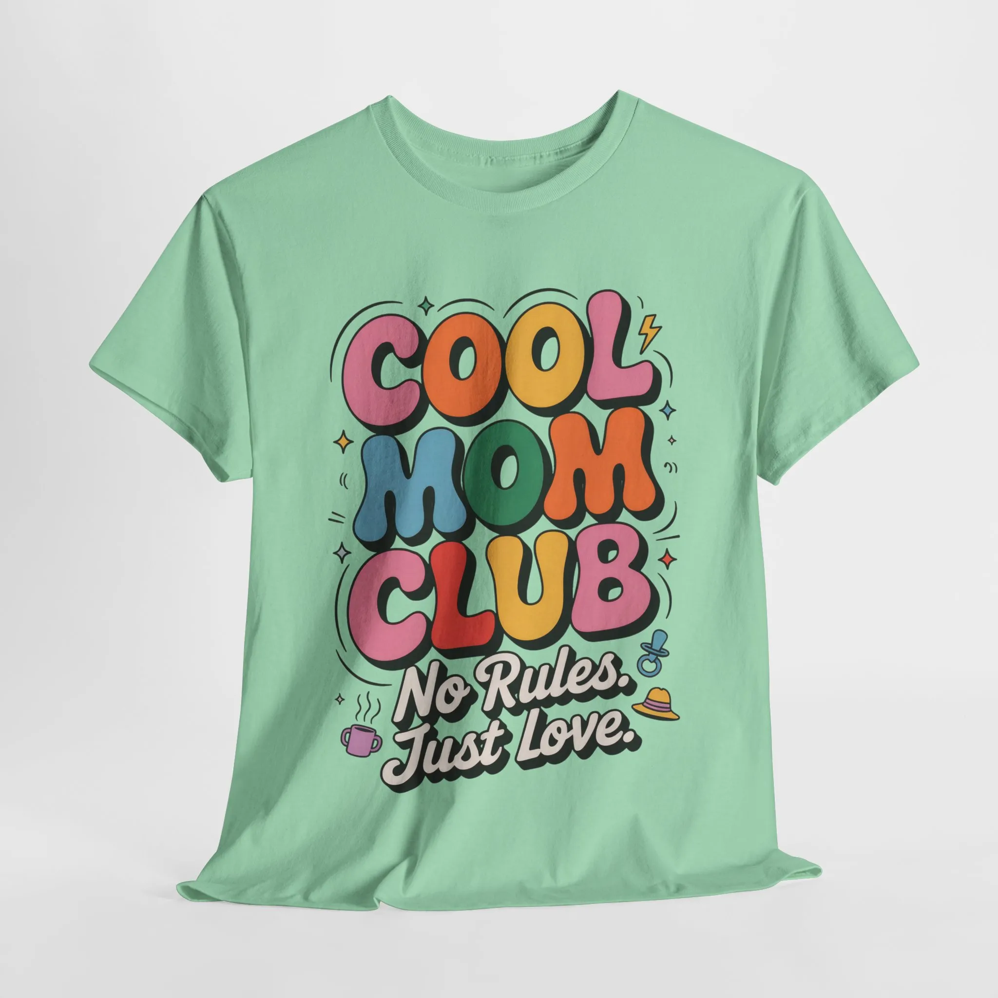 Cool Mom Club Tee, Fun Cotton T-Shirt for Moms, Mothers Day Gift, Parenting Humor Apparel, Fun Mom Shirt, No Rules Just Love Retro Style - Image 16