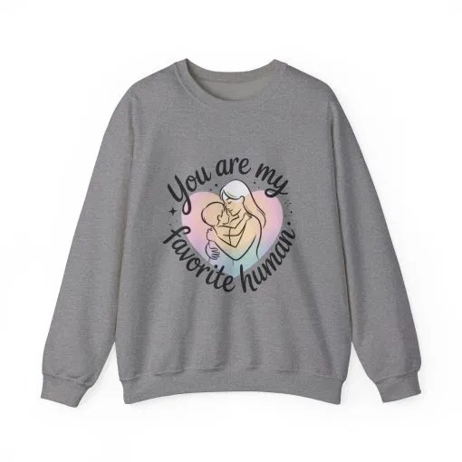 You Are My Favorite Human Mom Sweatshirt, Cute Pastel Heavy Blend Crewneck for Mothers Day, Cozy Gift for Moms, Mothers Day Gift - Image 10