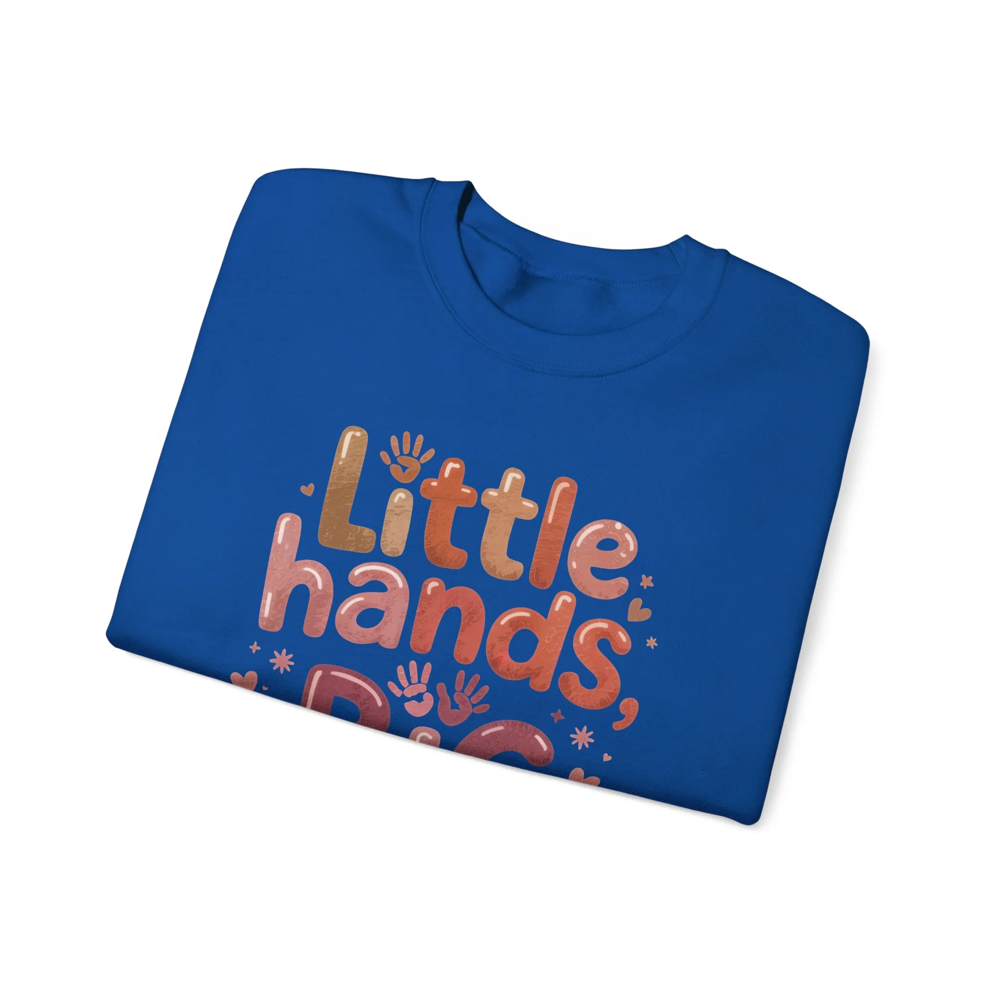 Little Hands, Big Love Crewneck Sweatshirt, Perfect for Moms Gifts, Family Events, Baby Showers, Everyday Wear, Cute Tee, mother's day Gift - Image 46